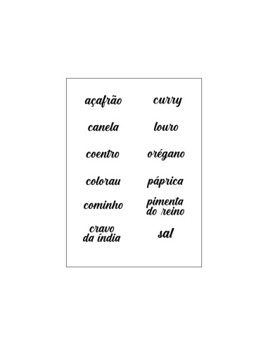 Etiquetas Adesivos para Temperos Cozinha...