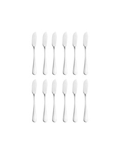 Faca para Manteiga Espatula Pate Geleia Aço Inox Jogo 12un