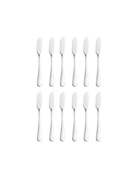 Faca para Manteiga Espatula Pate Geleia Aço Inox Jogo 12un