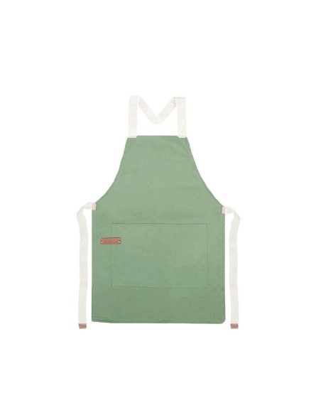 Avental Verde Cha Matte Algodao Cafeteria Bar Vegano
