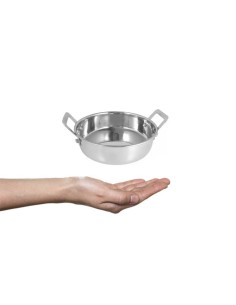 Caçarola Mini Panela Couvert Inox Entrada Petisco Molho 12cm 2