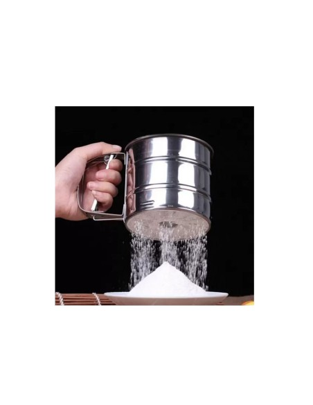 Tapioqueira Polvilhador de Tapioca Farinha Caneca Inox 250g