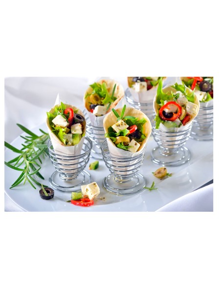 Porta Ovo Suporte Aramado Espiral Buffet Aperitivo Canape Inox