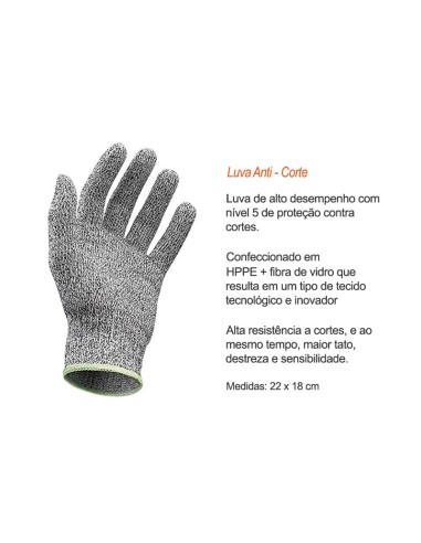 Luva Protetora Anti Corte Cozinha Churrasco...