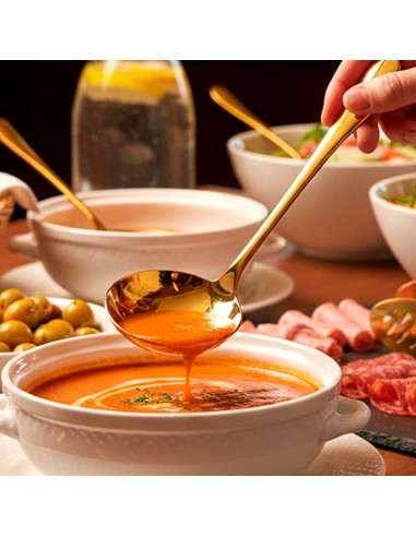 Concha Dourada Aço Inox Servir Molhos Sopas...