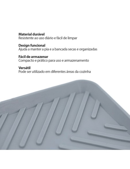 Tapete de Pia Escorredor Louça Estreito Comprido Borracha