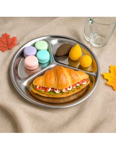 Petisqueira Redonda 3 Divisorias Bandeja Prato...