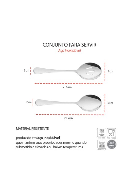 Concha Colher Servir Vazada Servir Utensilio Jogo Aço Inox