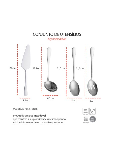 Espatula Concha Colher Servir Utensilios Aço Inox Servir Buffet