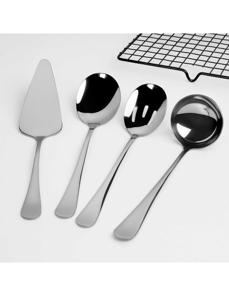 Espatula Concha Colher Servir Utensilios Aço Inox Servir Buffet