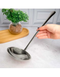 Concha Aço Inox Servir Molhos Sopas Caldos Utensilio 28,5cm 2