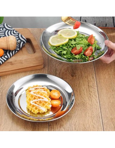 Prato Fundo Aço Inox Buffet Escola Restaurante...