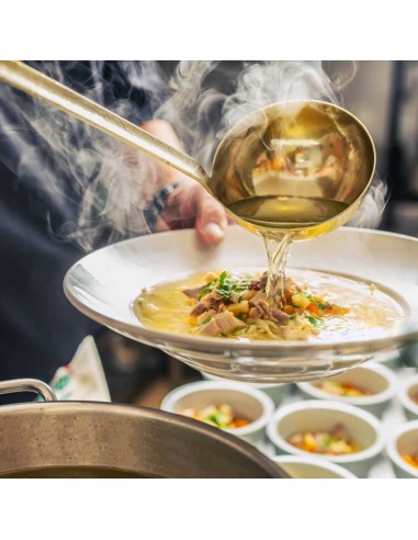 Concha Dourada Aço Inox Servir Molhos Sopas...