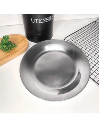 Prato Fundo Aço Inox Buffet Escola Restaurante...