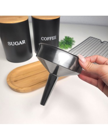 Funil Aço Inox Filtro Cha Drinks Molhos Bar...