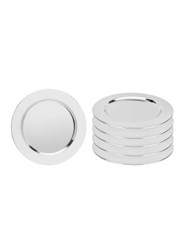 Sousplat Redondo Inox 33cm Mesa Posta Buffet...