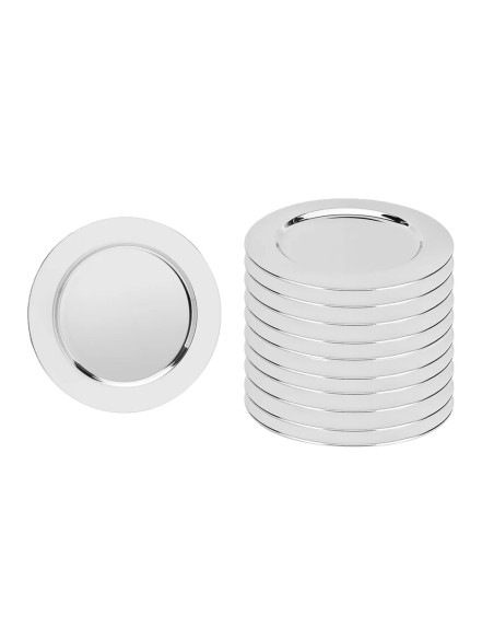 Sousplat Redondo Inox 33cm Mesa Posta Buffet Restaurante 50un