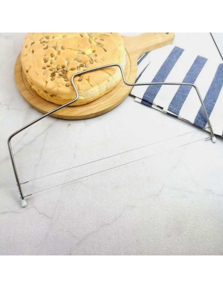 Cortador de Bolo Aço Inox e Nivelador Fio Duplo 9 Alturas