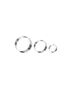 Cortador de Bolo Redondo Forminha Corte Molde Aço Inox 3un