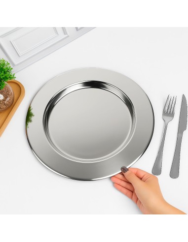 Sousplat Redondo Inox 33cm Mesa Posta Buffet...