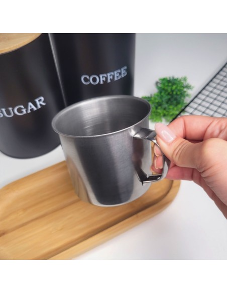 Caneca de Aço Inox Cafe Drink Bar Buffet Xicara 350ml