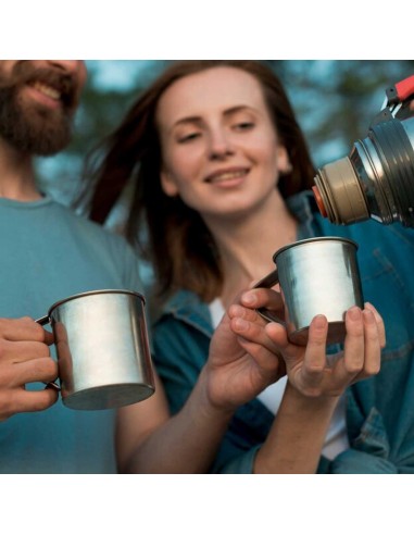Caneca de Aço Inox Cafe Drink Bar Buffet Xicara...