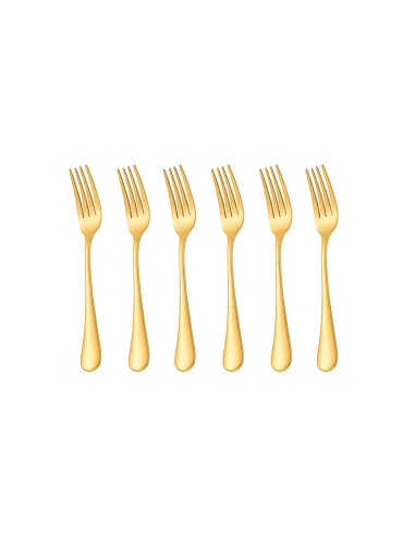 Garfo de Mesa Dourado Ouro Talheres Aço Inox...