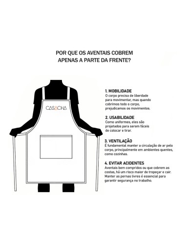 Avental Bege Caqui Algodao Restaurante...