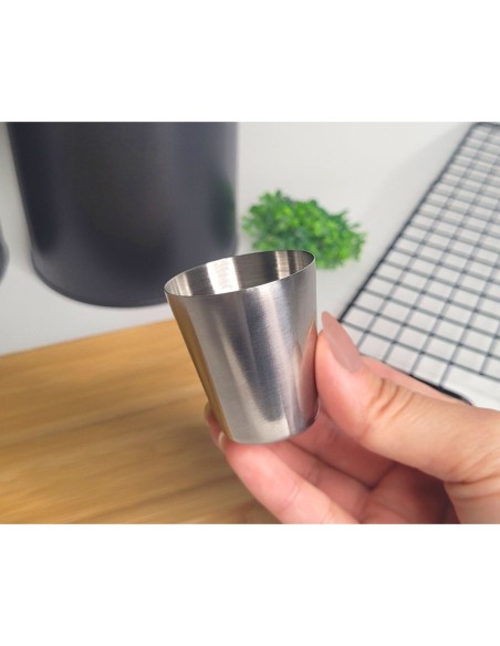 Copo Mini Aço Inox 30ml Cafe Molho Finger Food Aperitivo 10un