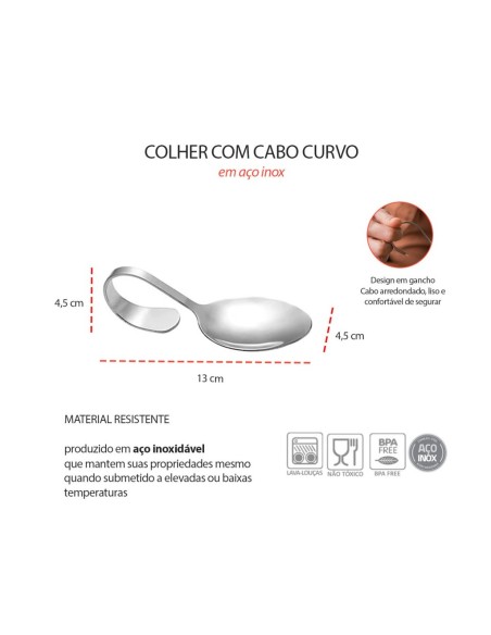 Colher Finger Food Inox Buffet Restaurante Aperitivos 50un