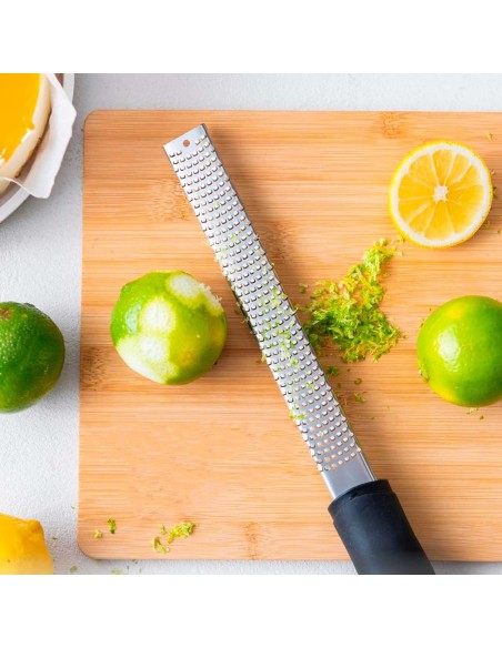 Ralador Zester Citrico Queijo Especiaria Aço Inox Cabo Preto