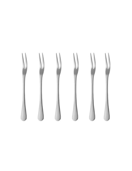 Garfo para Petiscos Frutas Sobremesa Garfinho Aço Inox 6un