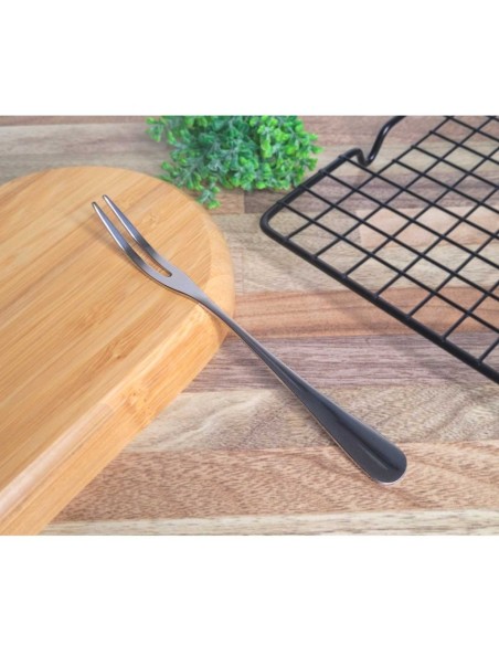 Garfo para Petiscos Frutas Sobremesa Garfinho Aço Inox 6un