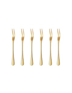 Garfo para Petiscos Frutas Sobremesa Garfinho Dourado...