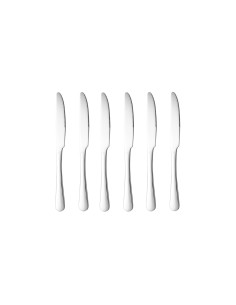 Faca de Sobremesa Inox Talheres Buffet Restaurante Jogo 6un