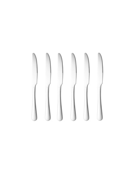 Faca de Sobremesa Inox Talheres Buffet Restaurante Jogo 6un