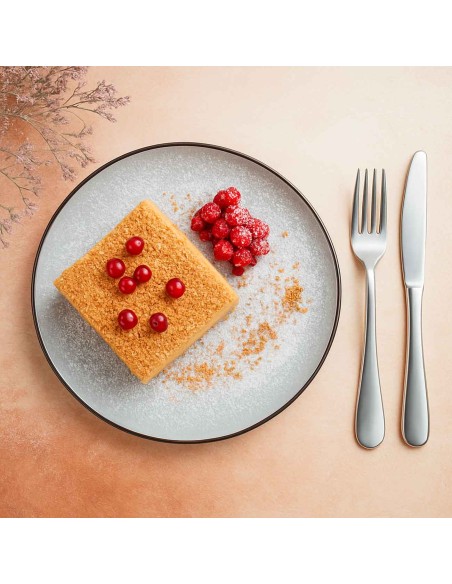 Faca de Sobremesa Inox Talheres Buffet Restaurante Jogo 6un