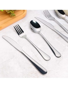 Talheres de Sobremesa Faqueiro Inox Garfo Faca Colher 18un 2