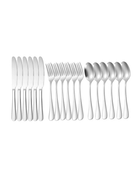 Talheres de Sobremesa Faqueiro Inox Garfo Faca Colher 18un