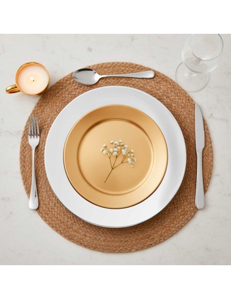 Talheres de Mesa Sobremesa Espatula Faqueiro Aço Inox 30un