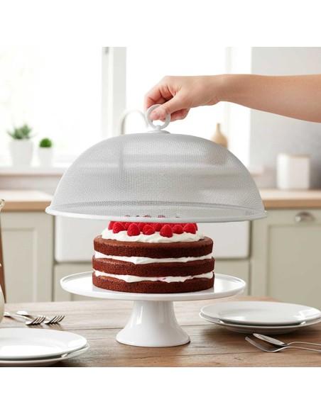Tela Protetora Alimentos Cinza Protetor Bolo Prato Mesa 24cm