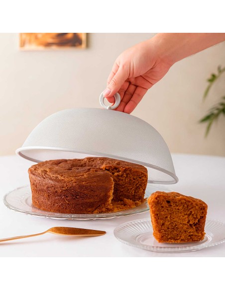 Tela Protetora Alimentos Cinza Protetor Bolo Prato Mesa 24cm
