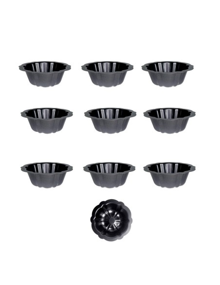 Forma Antiaderente Mini Bolo 190ml Muffin Pudim Assadeira 10un