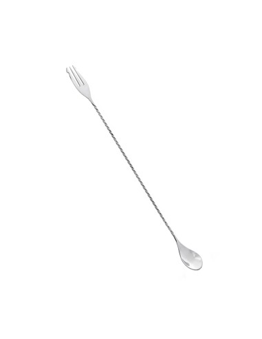 Colher Bailarina Garfo Tridente Inox Drink Sucos Bartender 40cm
