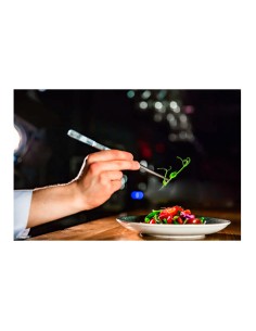 Pinça Culinaria Profissional Empratamento Pegador Inox 20cm 2