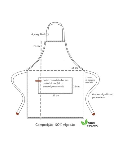 Avental Amarelo Algodao Unissex Restaurante...