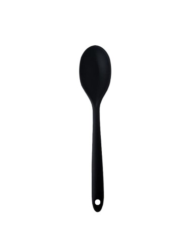 Colher Grande Profissional Silicone Preto Buffet Cozinha 36cm