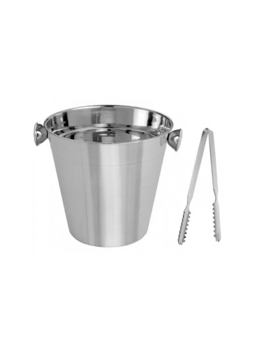 Balde de Gelo e Pegador Jacare Aço Inoxidavel...