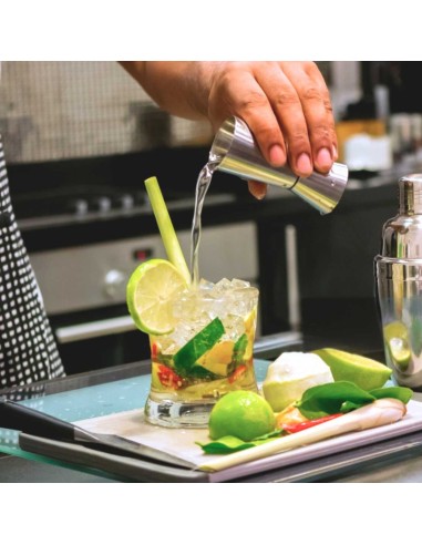 Dosador Duplo Copo de Inox Doses Drinks 50ml e...