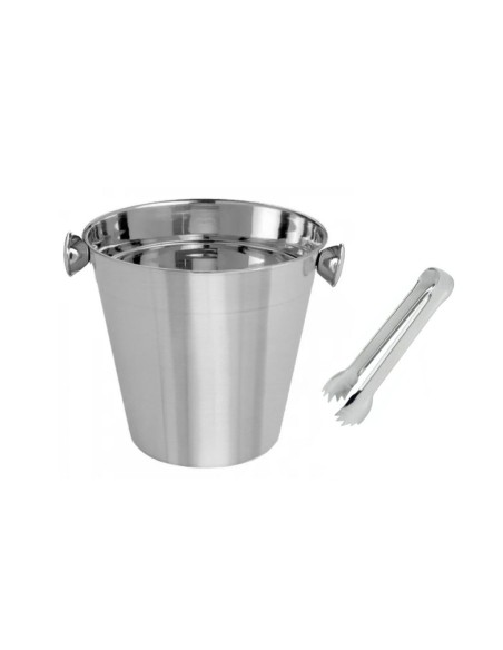 Balde de Gelo e Pegador Mini Aço Inoxidavel 1,1L Bar